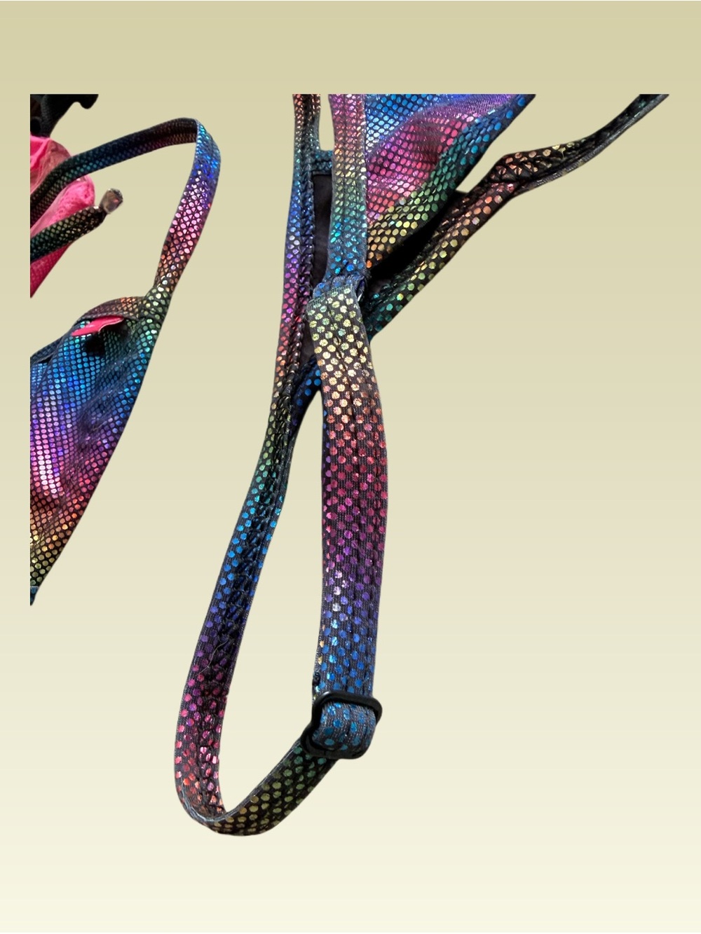 OH LOLA Swimwear Holographic Galaxy Micro Bikini Set w/ Pouch, Small - Picture 6 of 8